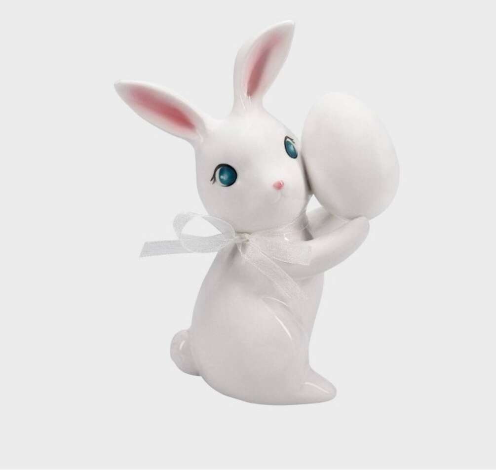New! 6.6” Spritz Easter Ceramic Bunny