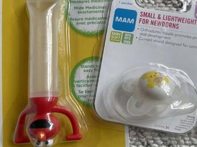 New Elmo Medimeasure And Mam Newborn Binkie Paci