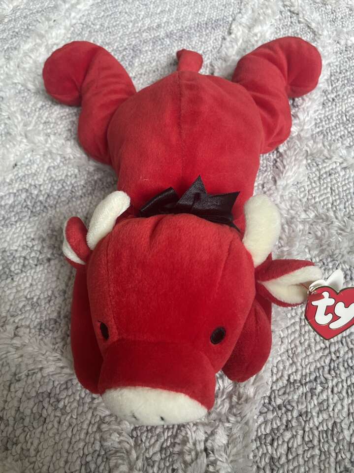 Ty The Pillow Pals Collection Red The Bull