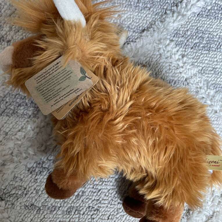 Medium Brown Miyoni 10” Highland Cattle Cow Plush