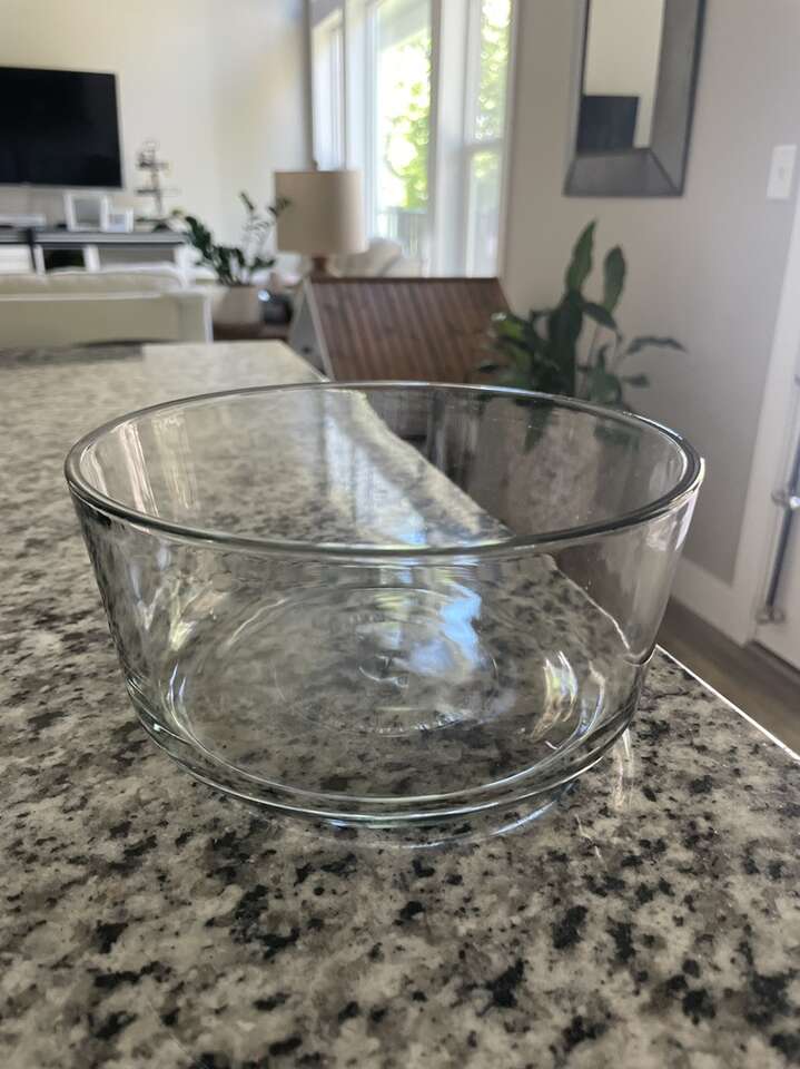 Vintage Anchor Hocking Thick Clear Glass Bowl 7”