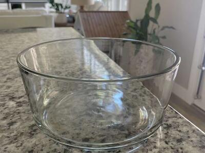 Vintage Anchor Hocking Thick Clear Glass Bowl 7”