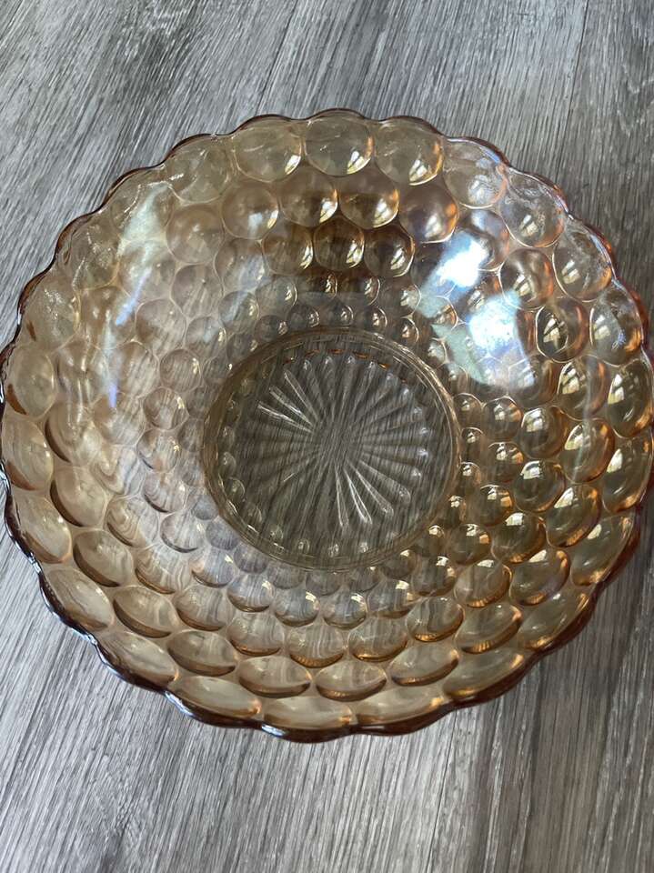 Vintage Depression Glass Anchor Hocking Peach Dish