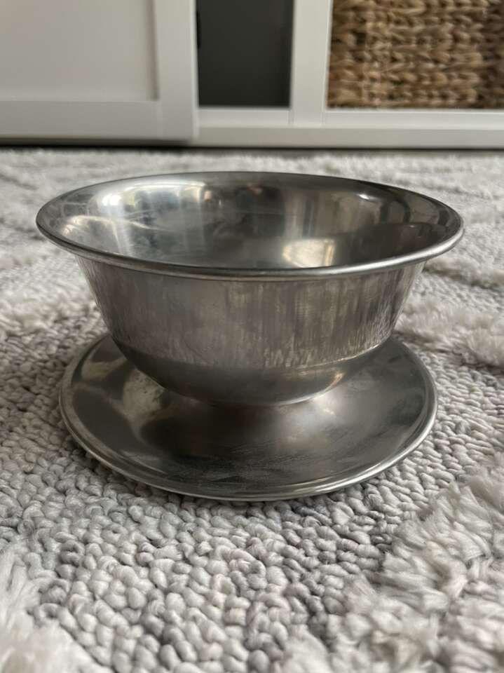 Vintage Candy Dish Gravy Boat Stainless Steel