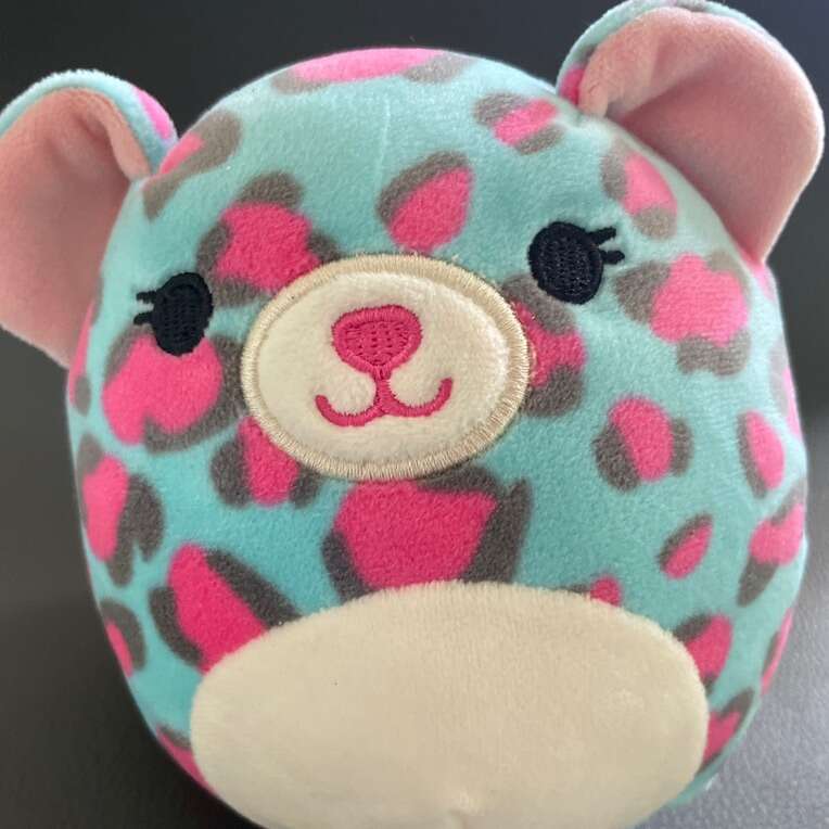 6” Leapord Spotted Blue Pink Squishmallow