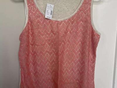New With Tag Maurice’s Peach Lace Sleeveless Top L
