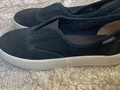 Women’s Sherry Black Top Slider Slip On Shoes 9.5