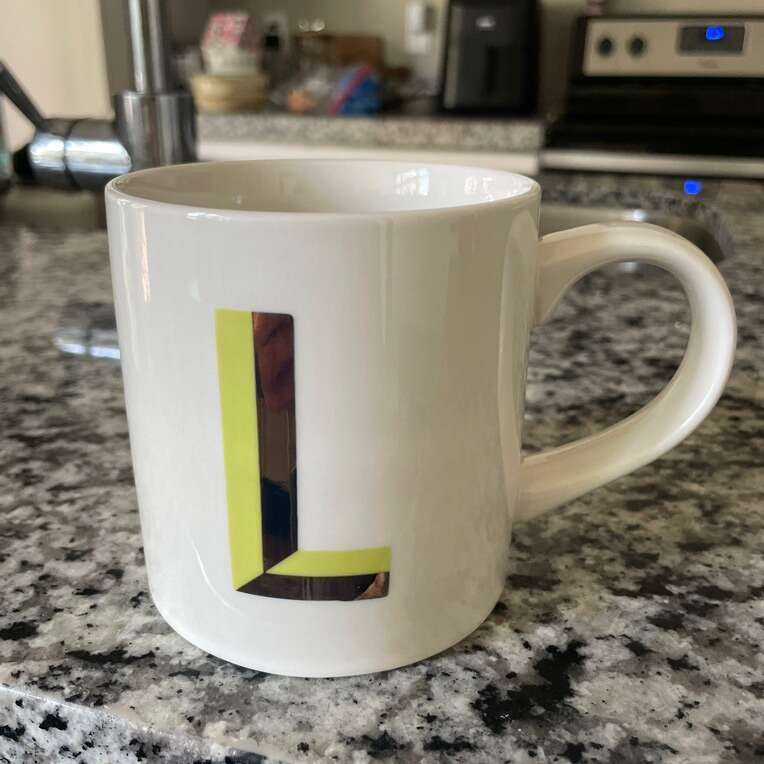 Opalhouse Stoneware 16oz Monogram Initial “L” Mug