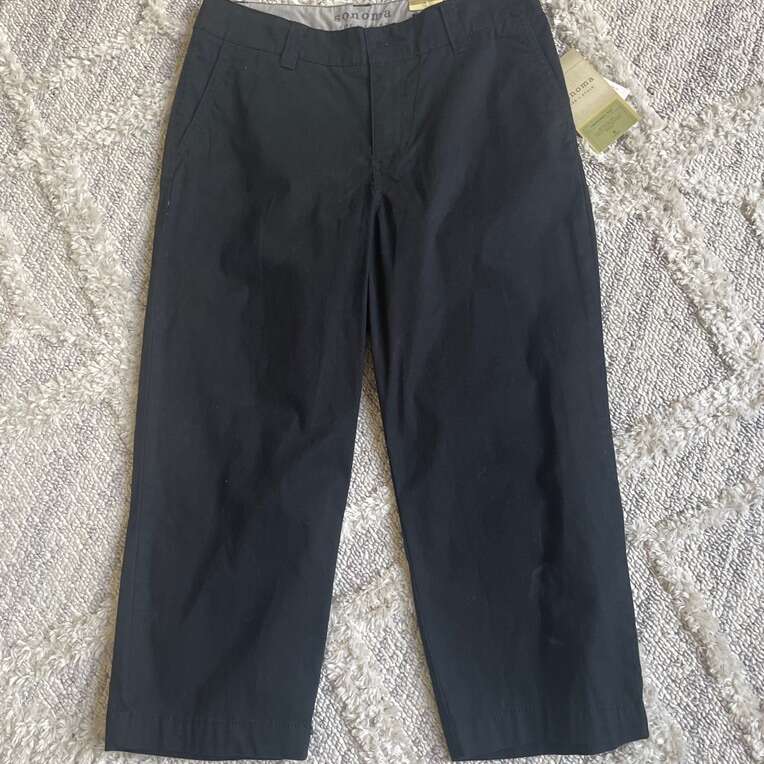 New! Sonoma Size 6 Black Original Capri