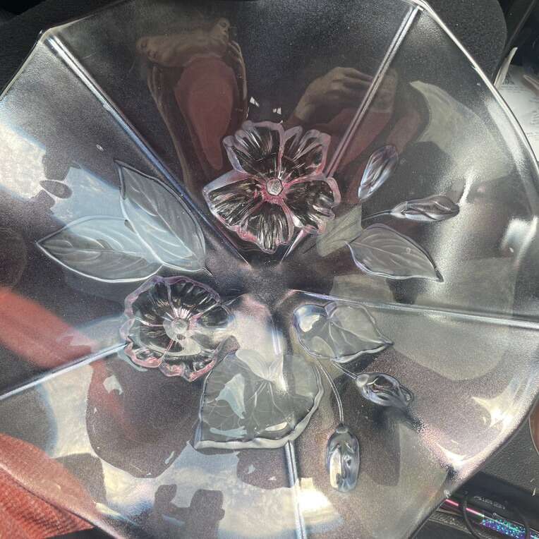 Mikasa Calypso Vintage Fruit Glass Bowl 13” Flower