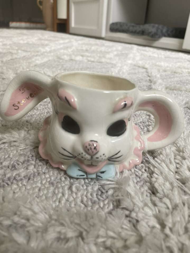 Vintage 1950s Easter Bunny Mug Cup
