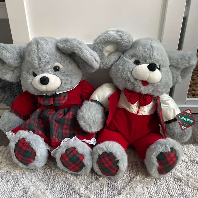 New! Vintage Fairview Christmas Mouse 16 in. Plush