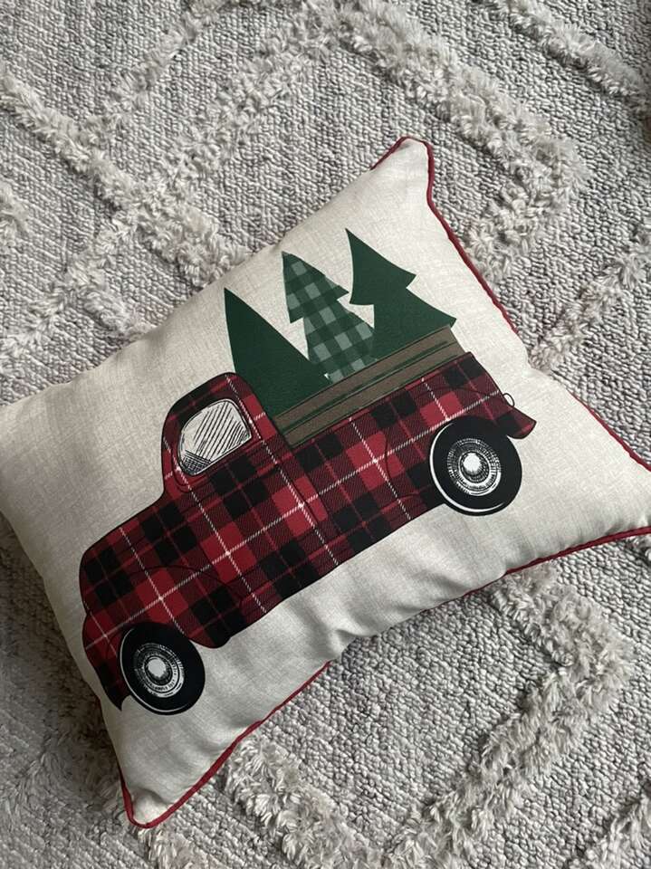 Mainstays Christmas Truck Tree Pillow