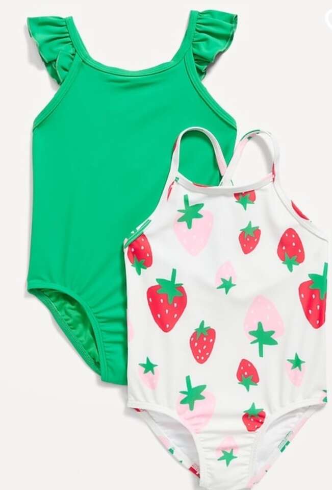New! Adorable Printed Swimsuit 2 Pack 4T