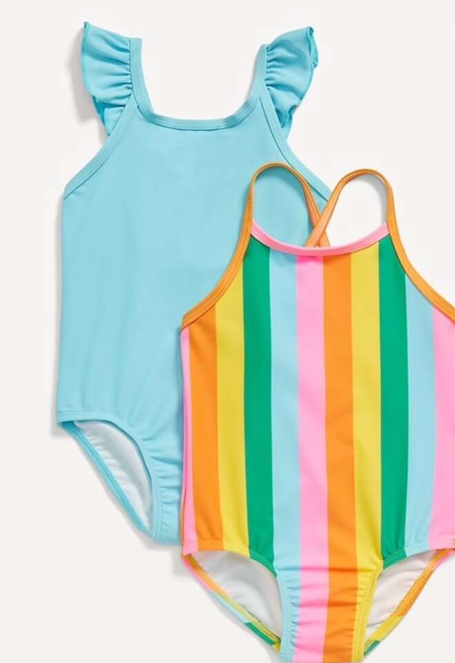 New! Adorable Printed Swimsuit 2 Pack 5T