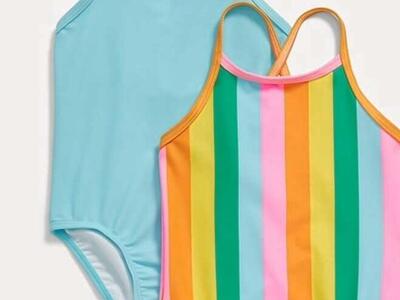 New! Adorable Printed Swimsuit 2 Pack 5T