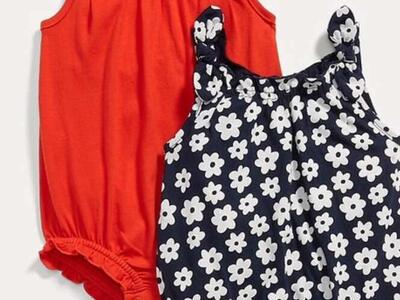 Sleeveless Tie-Bow One-piece Romper Baby 18-24 Mo