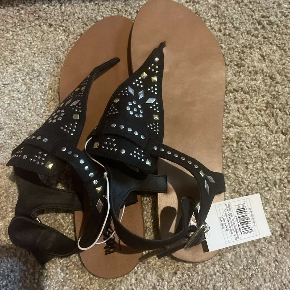 Mossimo Women's Flat Sandals Size 9.5 in Black