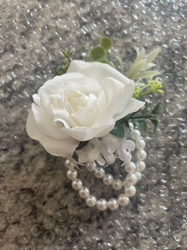 New Without Box. Artificial Rose Corsage.