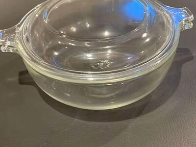 Vintage Pyrex #19 Clear Glass 20 oz Casserole Dish