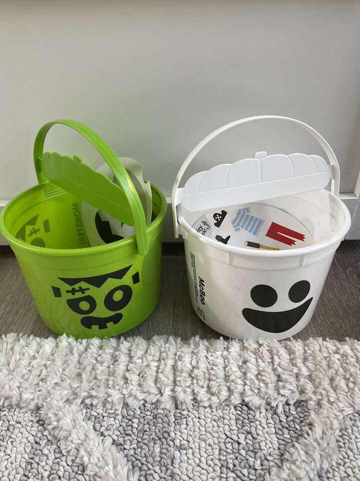 Mcdonalds Halloween Boo Buckets New With Stickers