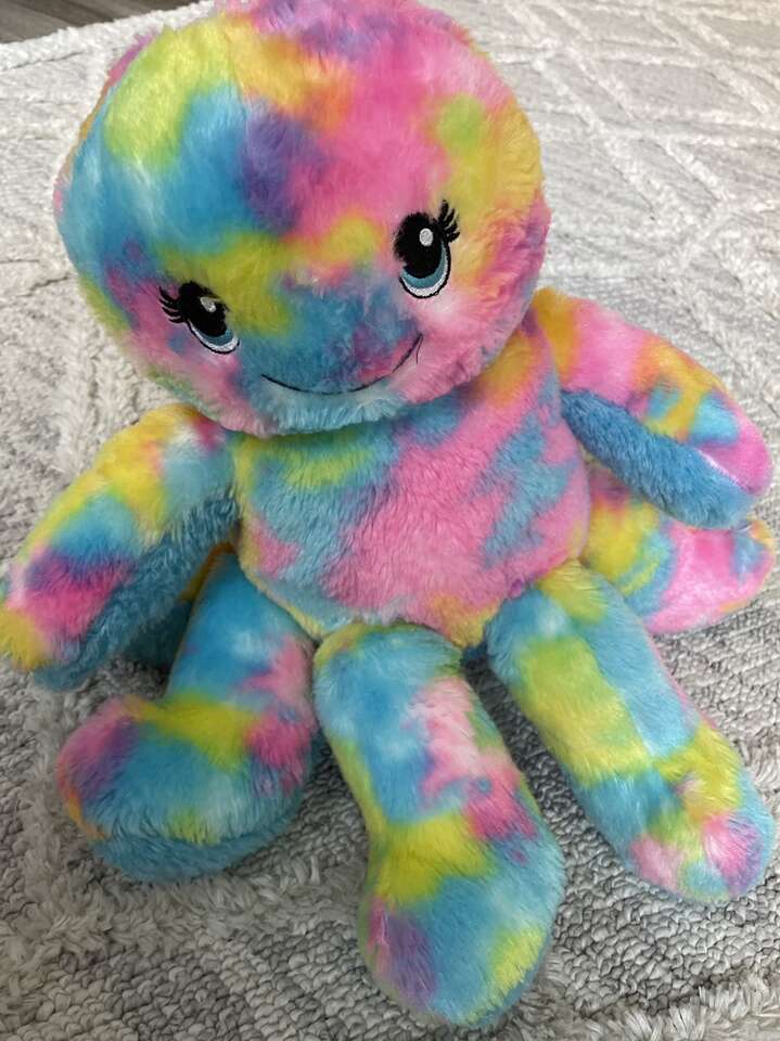 Build A Bear Rainbow Octopus Tie Dye Plush
