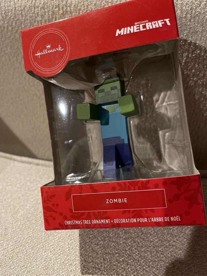 Hallmark Minecraft Zombie Resin Plastic Ornament