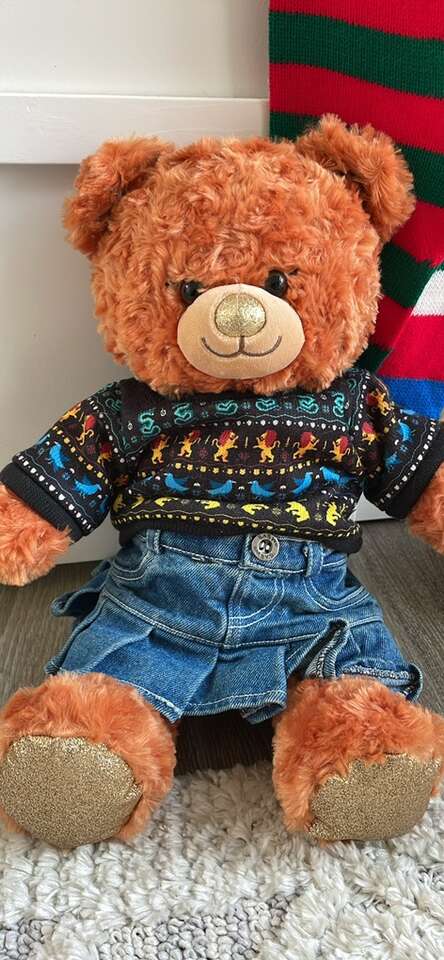 build a bear with sweater and skirt