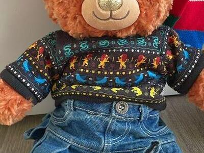 build a bear with sweater and skirt