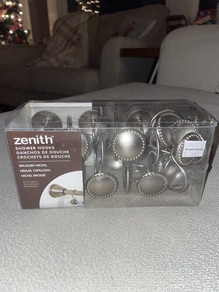 Zenith Brushed Nickel Shower Hooks