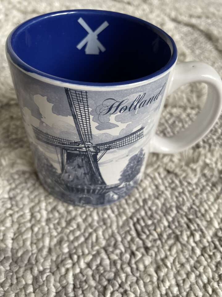 Holland Delft Windmill blue White Mug