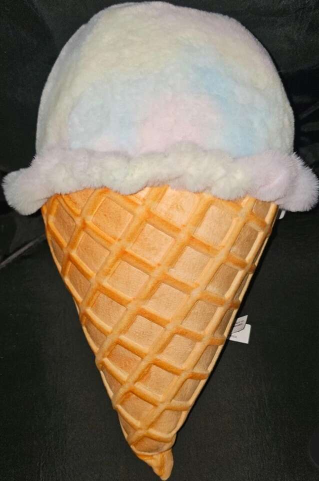 14 Inch Plush Ice Cream Cone Large Multicolor