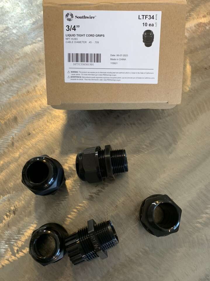 3/4” Liquid Tight Cord Grip Southwire