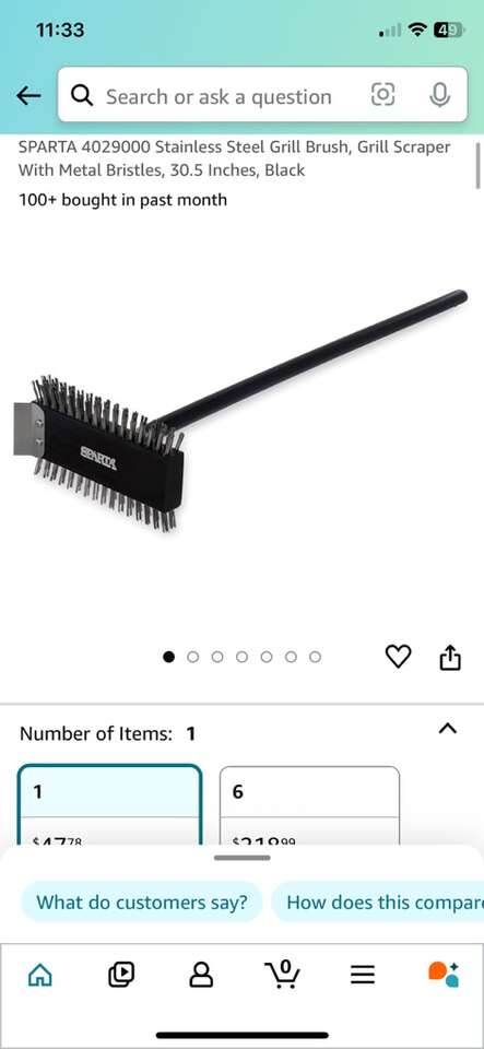 Sparta 30” Stainless Grill Wire Brush