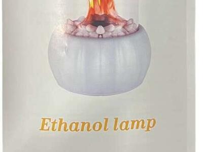 Ethanol Lamp with Pumpkin Decorations