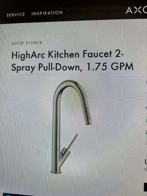 Axor Starck HighArc Pull-Down Kitchen Faucet - Steel Optic