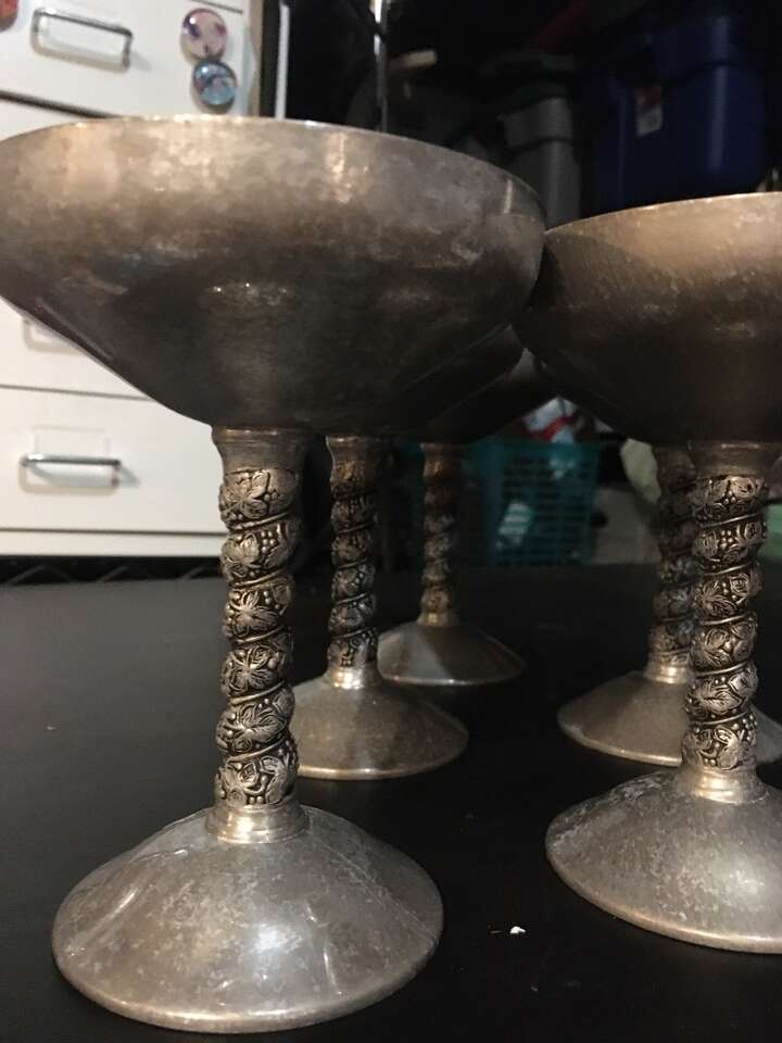 4 Silverstone (Armetale) Goblets