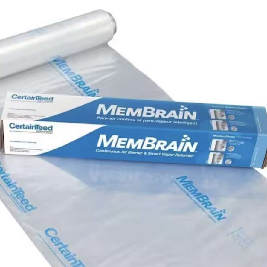 CertainTeed MemBrain 9 ft. W x 100 ft. L Unfaced Air Barrier and Smart Vapor Plastic Sheeting Retarder Roll 933 sq. ft.