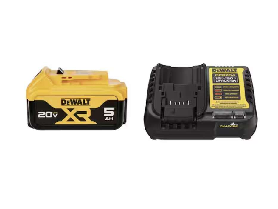 DEWALT 20-Volt Maximum XR 5.0 Ah Battery Pack and Charger