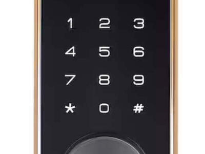 ALFRED DB2-B Gold Smart Single Cylinder Electronic Deadbolt Lock with Key Override