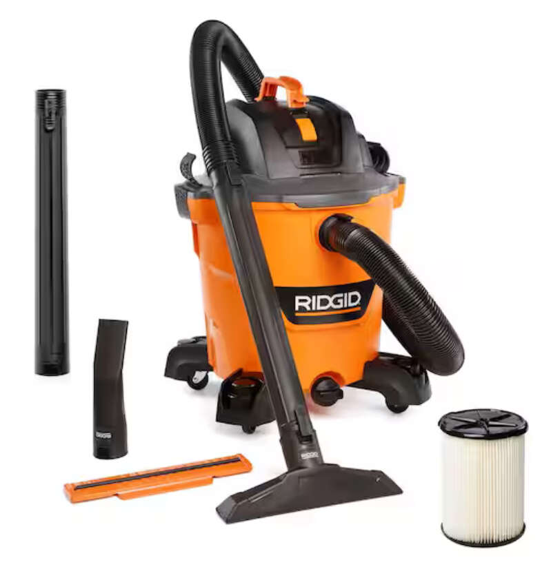 RIDGID 12 Gallon 5.0 Peak HP NXT Shop Vac Wet Dry Vacuum with General Debris Filter, Locking Hose