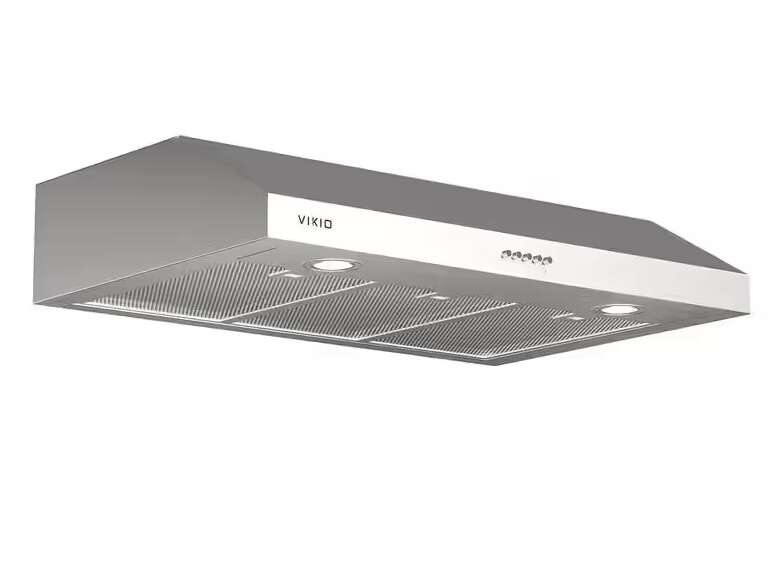 VIKIO 36 in. 400CFM Ducted Under Cabinet Range Hood in Stainless Steel with Push Button, LED Lighting and Permanent Filters