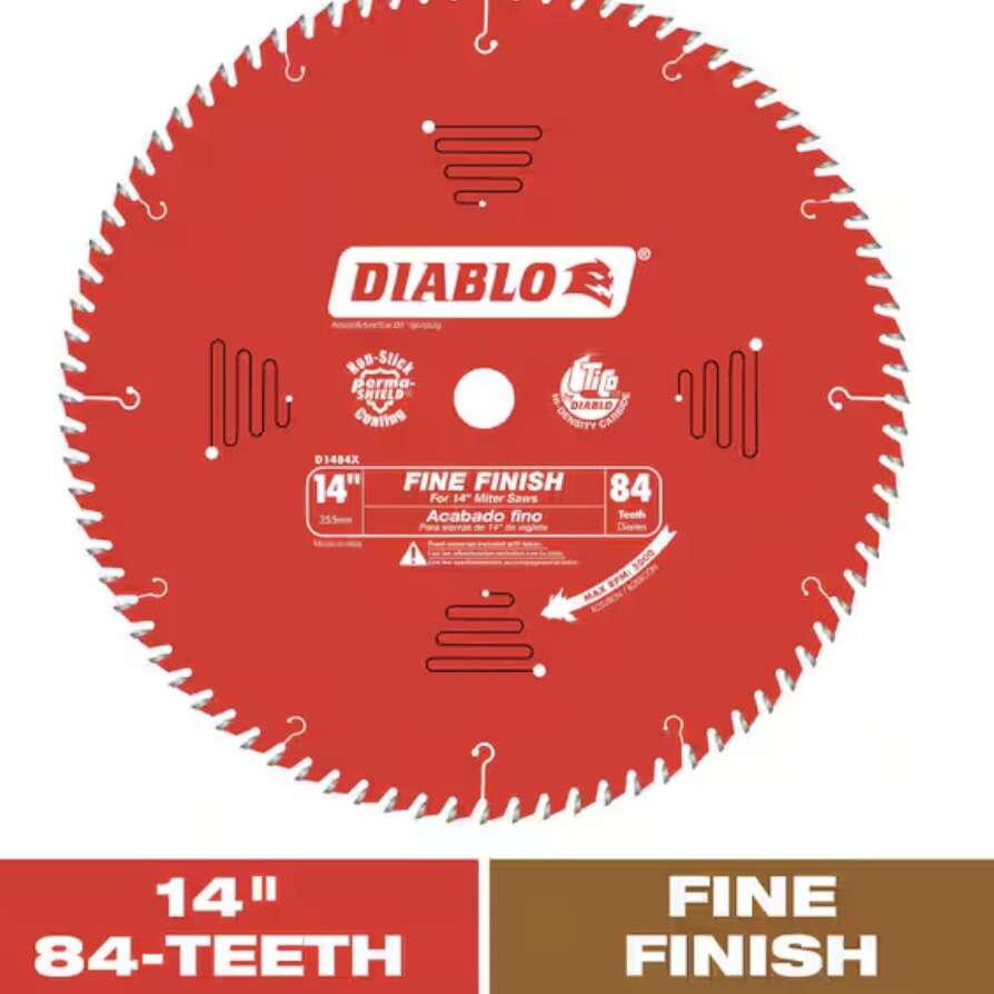DIABLO 14in. x 84-Teeth Fine Finish Saw Blade for Wood