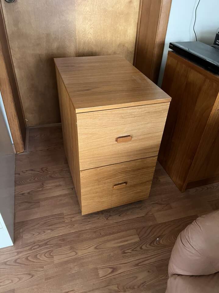 Wood File Cabinet 2 Drawer