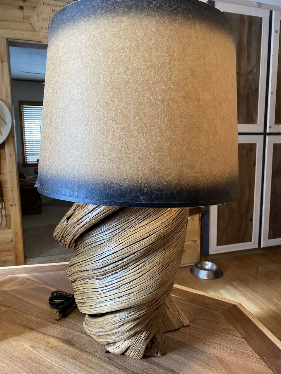 Twisted Cedar Table Lamp