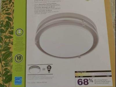 11-inch Brushed Nickel Flush Mount Light