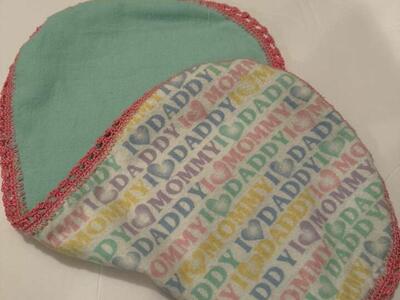 Hand Crocheted Baby Burp Cloth