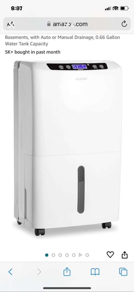 Waykar Dehumidifier 2,000 Sq Ft, Brand New