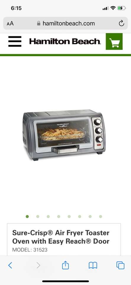 Hamilton Beach Air Fryer And Toaster Oven , New