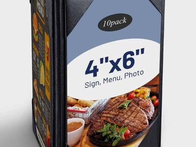 10Pcs 4x 6 3 Sided Restaurant Menu Holder, New